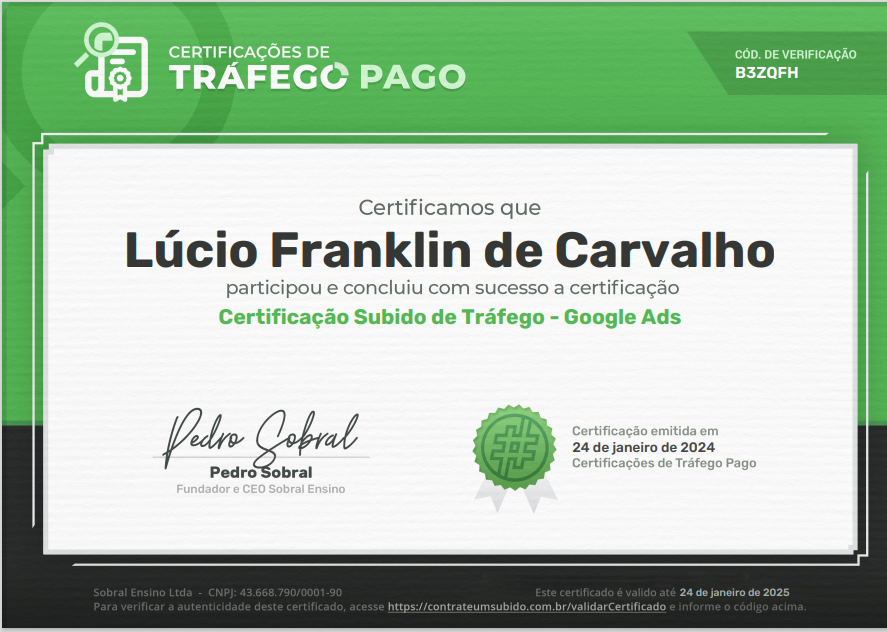 certificado google ads